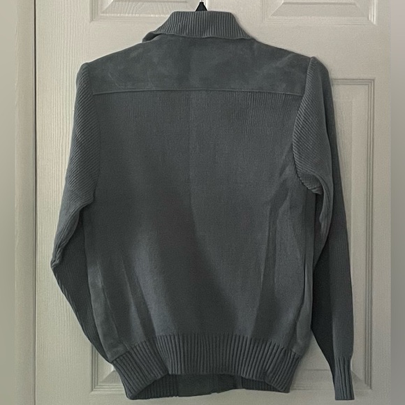 Blue leather jacket (men’s) - Picture 3 of 5
